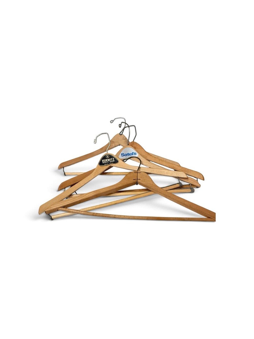 1930’s-1960’s Vintage Natural Wood Suit Hangers from Texas - Picture 3 of 17